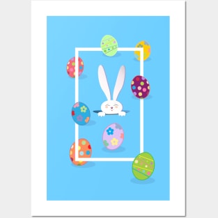 Easter Hunt Egg Easter Bunny Holiday Cute Rabbit Art Posters and Art